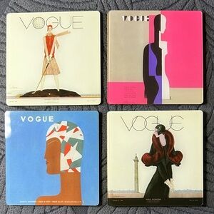 Vintage Vogue Set of 4 Cocktail Cork Backed Costers
